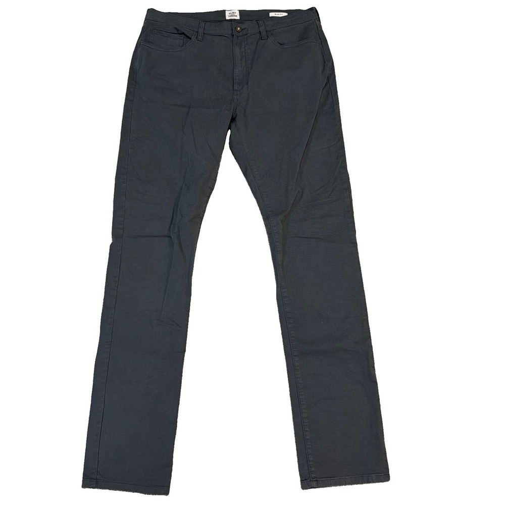 Flint and Tinder Pants Mens 36x36 Gray Slim Fit 5 Pocket Stretch Cotton Comfort